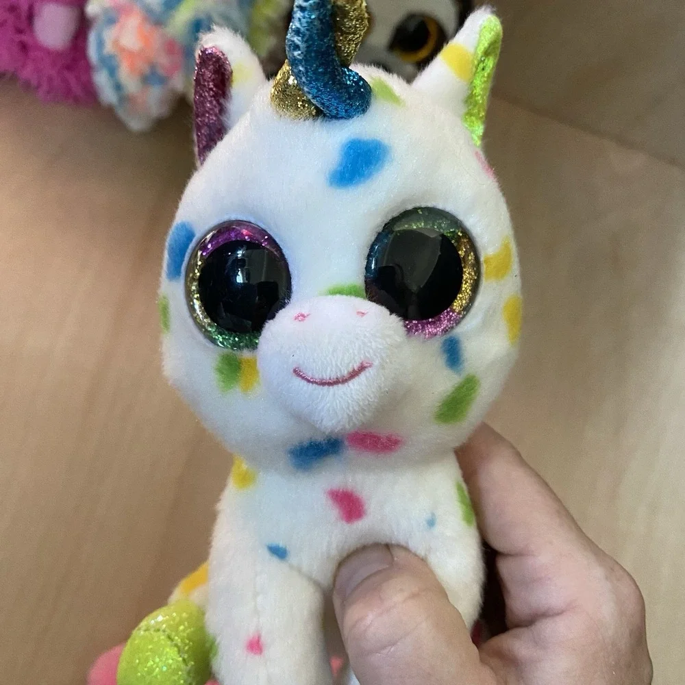 Lot of Ty Beanie Boos Collectibles Plush Sequin Set of 6 Sloth Unicorn Llama Dog
